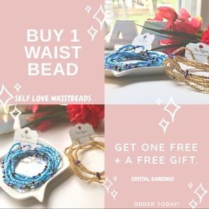 Buy 1 Get One Free Waistbeads + free gift 💝